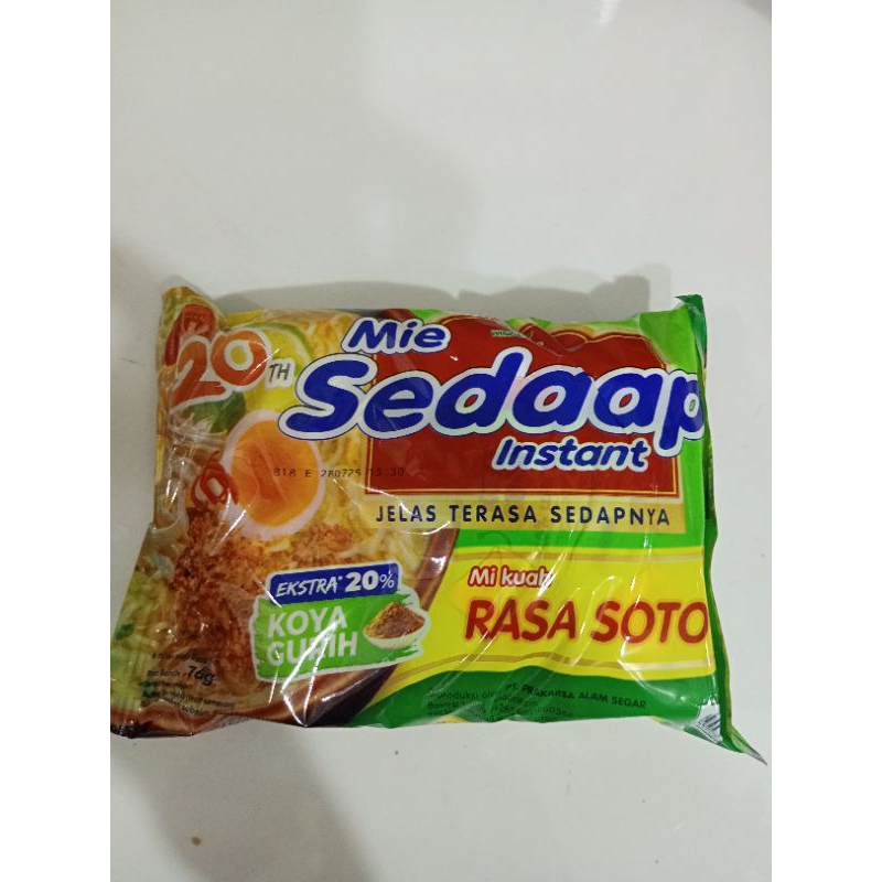 

Mie sedap kuah rasa soto 76gr