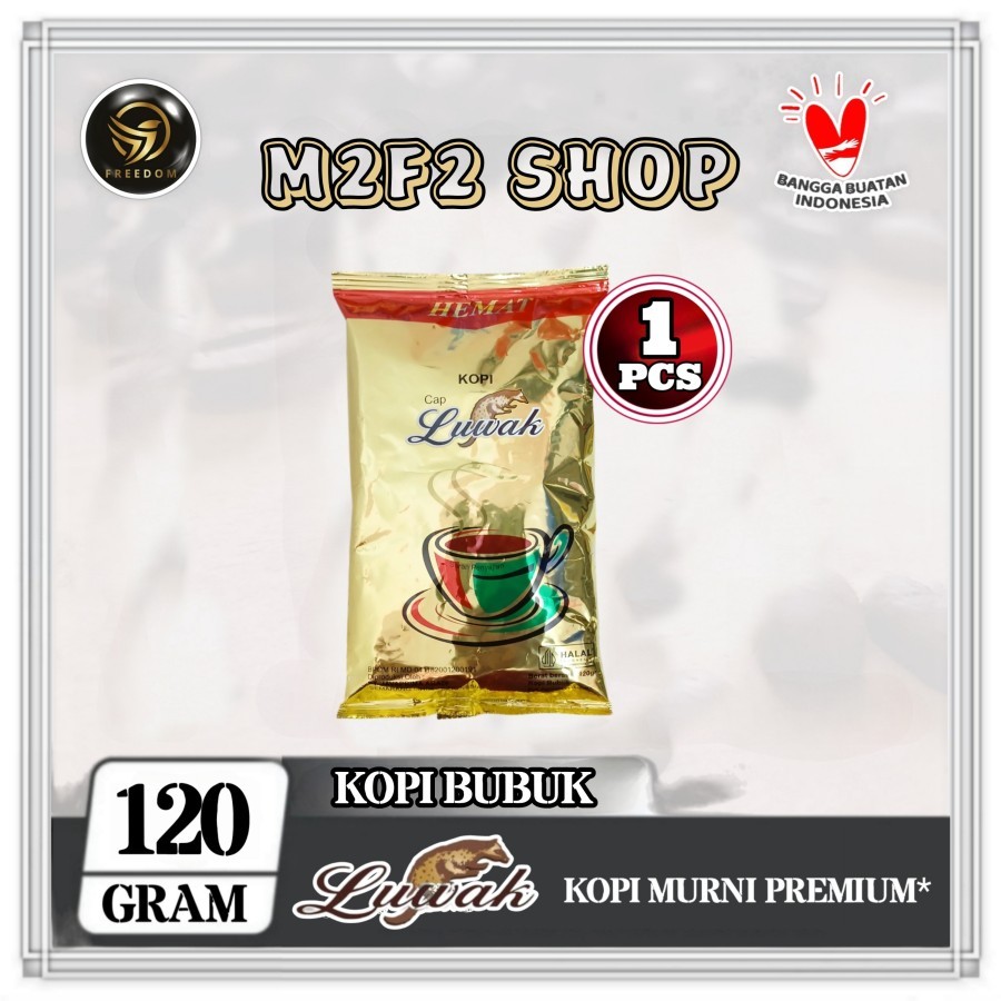 

Luwak Kopi Bubuk Hitam Murni | Black Coffee Original Bag - 120 gr (Kemasan Satuan)