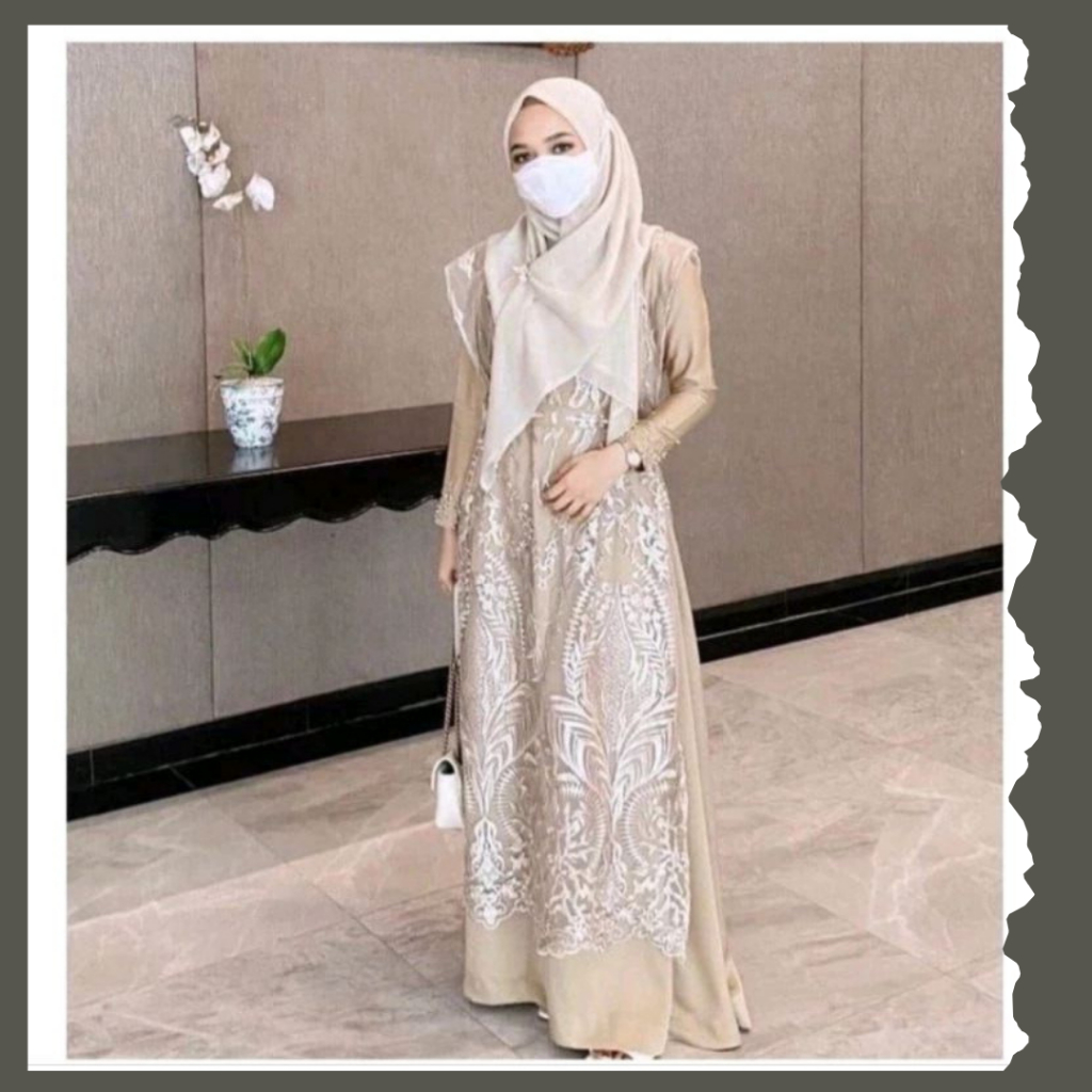 LONG VEST PANJANG ROMPI panjang tule ROMPI PANJANG  outer brukat  LONG VEST VANS TILLE Cardigan oute