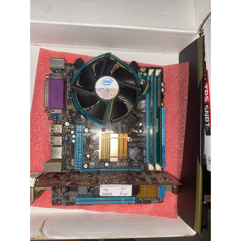 paket mobo g41, ram 4gb ddr3, c2q q8400, radeon hd5450 1gb