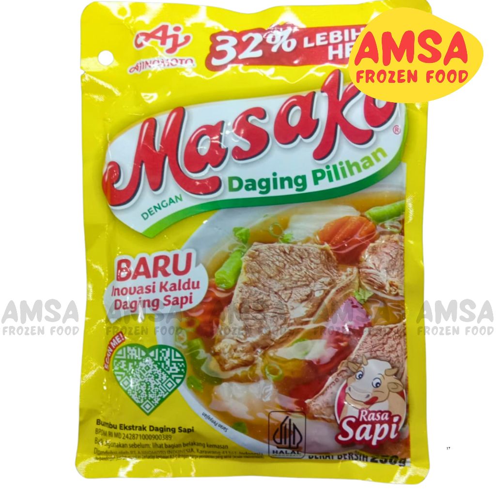 

Masako Bumbu Kaldu Penyedap Rasa Sapi Kemasan 250gr