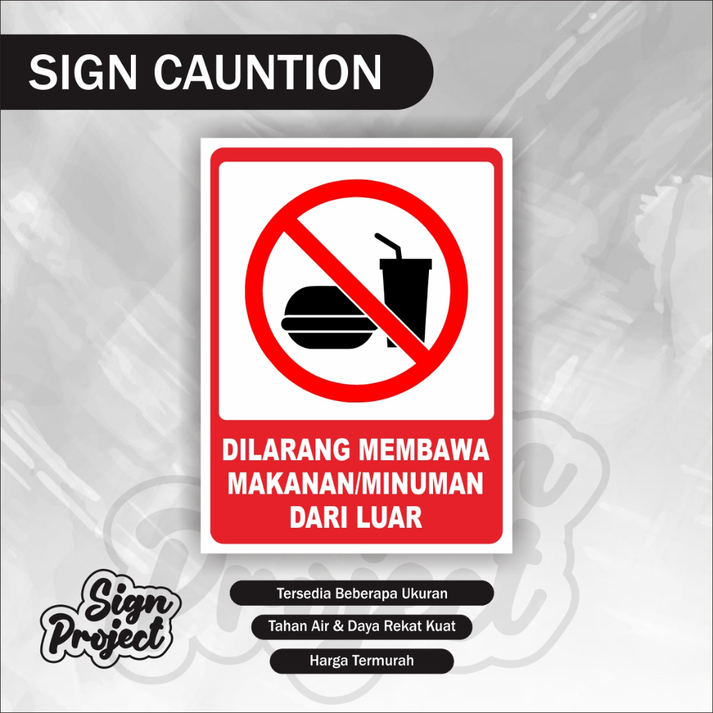 

Sticker dilarang membawa makanan minuman dari luar / stiker dilarang membawa makanan / stiker dilarang membawa minuman Bioskop Tanda Dilarang Membawa Makanan & Minuman Dilarang Membawa Dan Makanan Minuman Dari Luar / No Outside Food and Drink Allowed untu