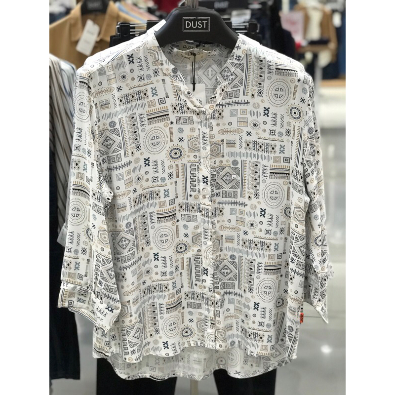 Kemeja wanita Dust bahan rayon motif