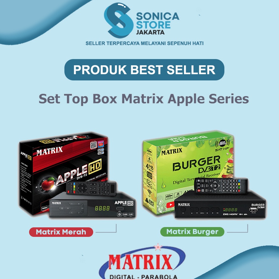 Set Top Box TV Digital Matrix HD DVBT2 EWS  STB TV Digital  Alat Penerima Siaran TV Digital Matrix H