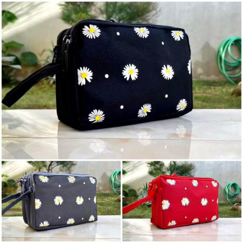 Dompet Wanita HP 3 Resleting Eco Multifungsi Pouch 3 Ruang 17 x 10 dompet murah