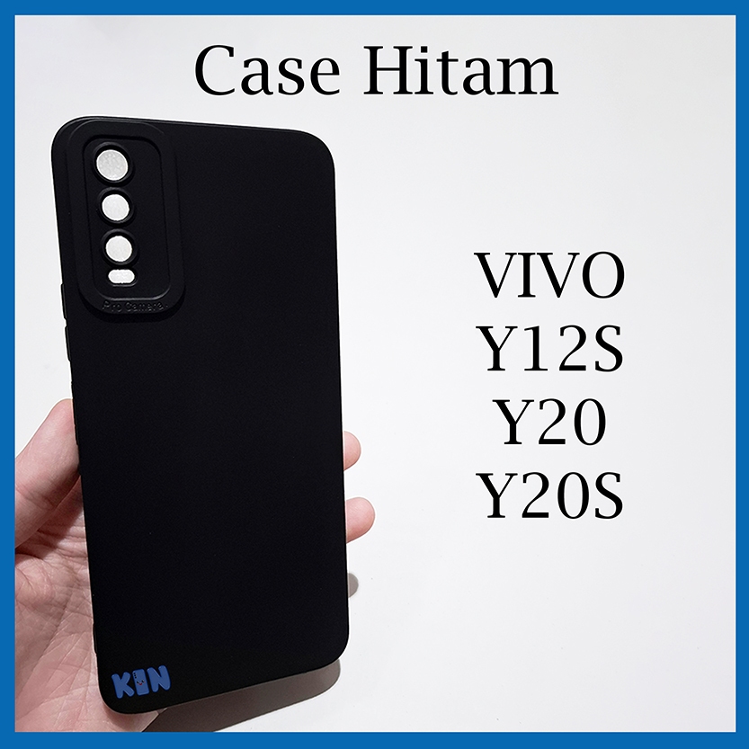 Candy Protect Case Hitam Vivo Y12S Y20 Y20S Softcase Silikon Lentur Warna Pro Black Protection Camer