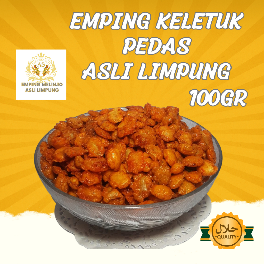 

Emping Melinjo Keletuk Pedas Asli Limpung 100gr