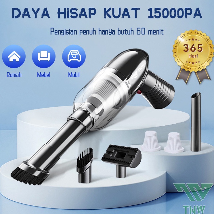 TNW 15Pa Vacum Cleaner Poble Penyedot Debu Mini Wireless Vacuum Cleaner Handheld Vakum Cleaner Untuk