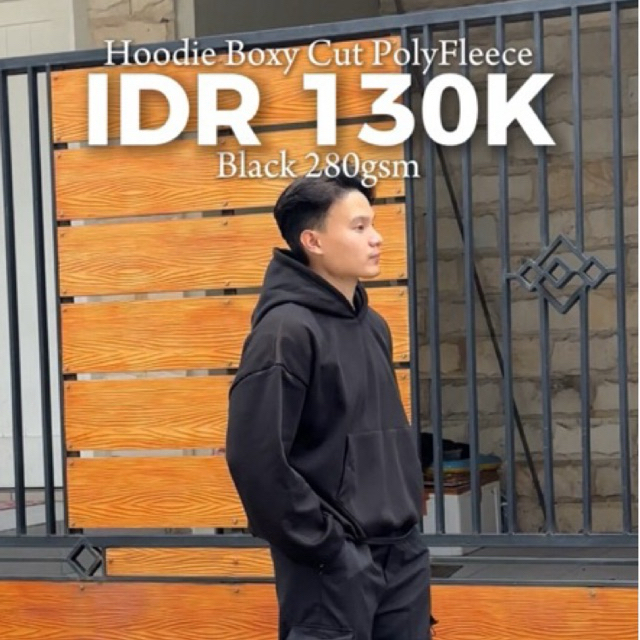 HOODIE BOXY CUT POLYFLEECE 280GSM