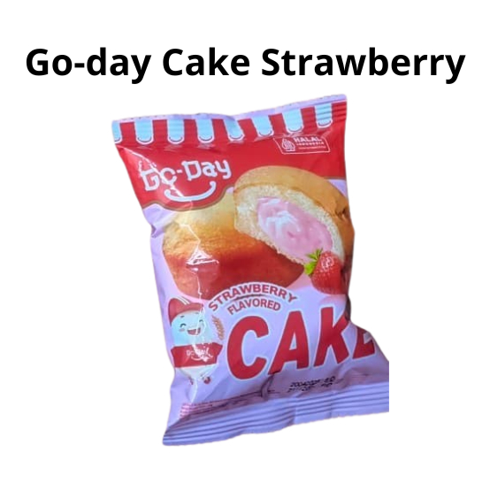 

1 Renceng Go-day Cake Strawberry 25 gr Goday Stroberi Kue Bolu Cemilan Enak 25gr