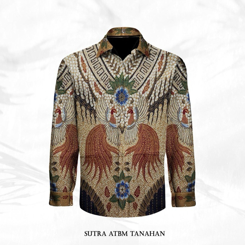 Kain batik tulis sutra tanahan kemeja batik tulis pria asli ST88