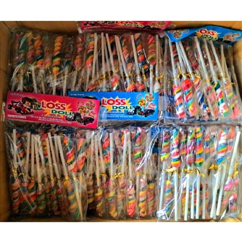 

1 karton permen lolipop karakter ulir isi 1000pcs | permen lolipop isian banyak harga grosir