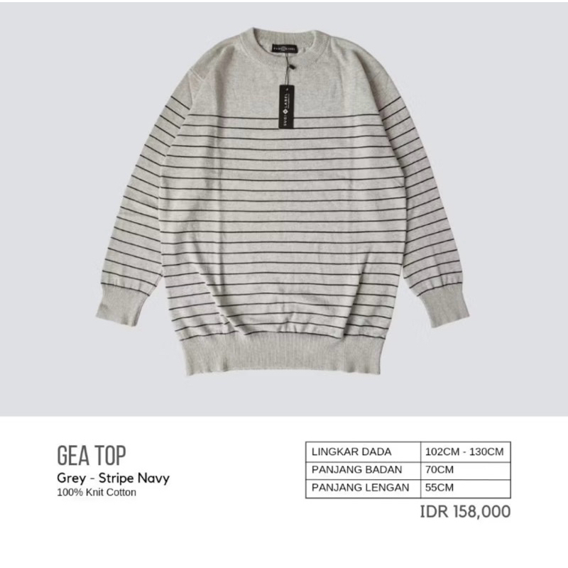 SUGI LABEL - Gea Top Atasan Rajut Grey