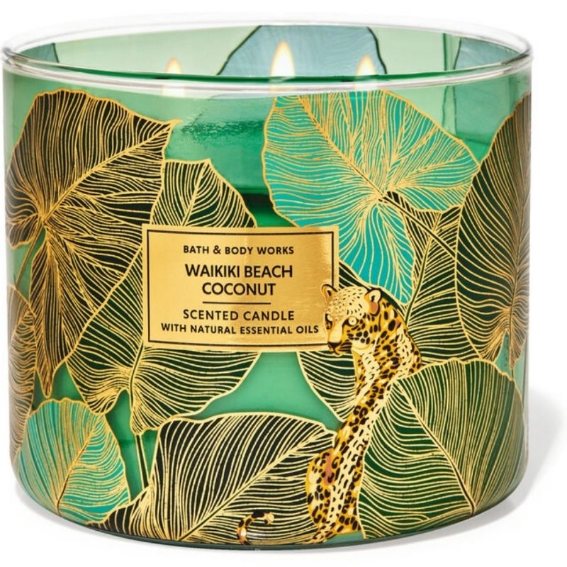 

BBW WAIKIKI BEACH COCONUT 3 WICK SCENTED CANDLE 411 G PENGHARUM RUANGAN