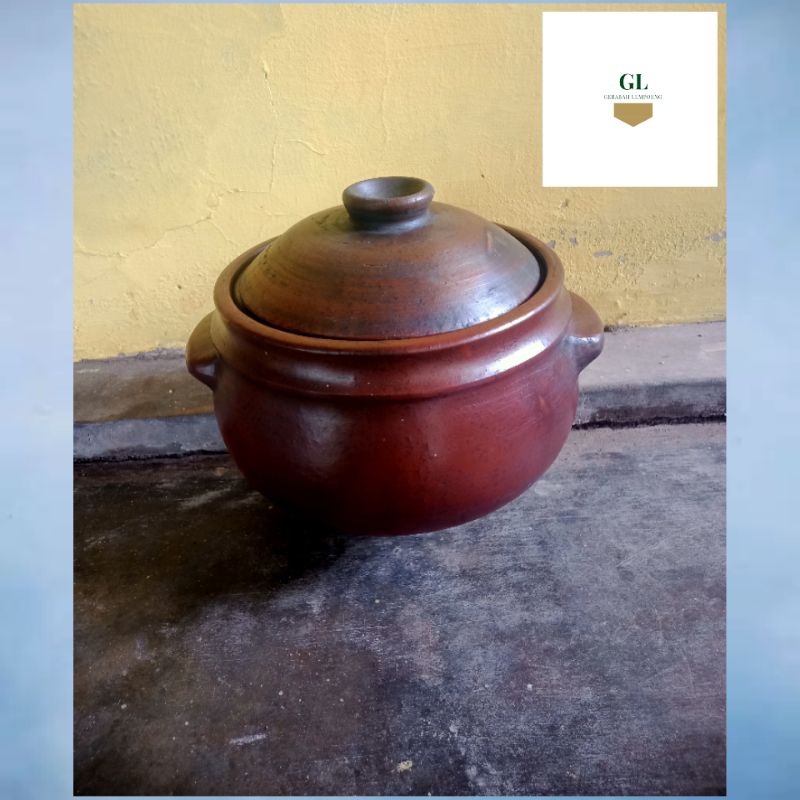 panci gerabah 18 cm / panci gerabah tanah liat / panci unik gerabah / panci sayur gerabah tanah liat