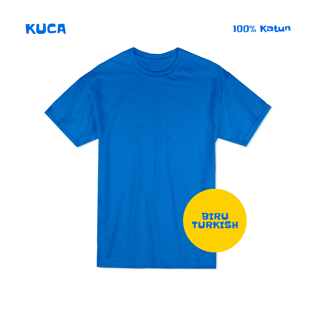 KUCA Kaos Anak Pendek Warna Biru Turkish