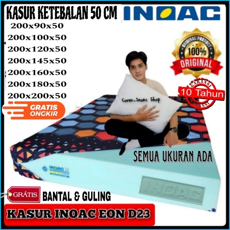 PROMO‼️ Kasur Busa INOAC Tebal 50 Cm Original Density 23 Gratis Bantal & Guling