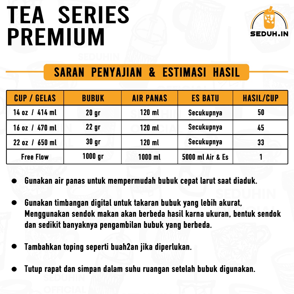 

RB Thai Black Tea Jasmine 1KG /Bubuk Minuman Premium