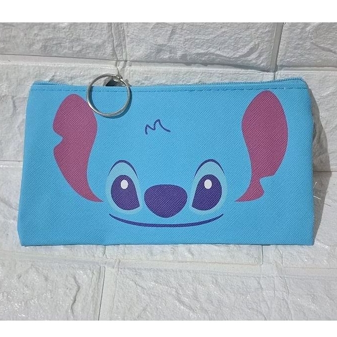 

tempat pensil stitch. dompet uang karakter stitch biru