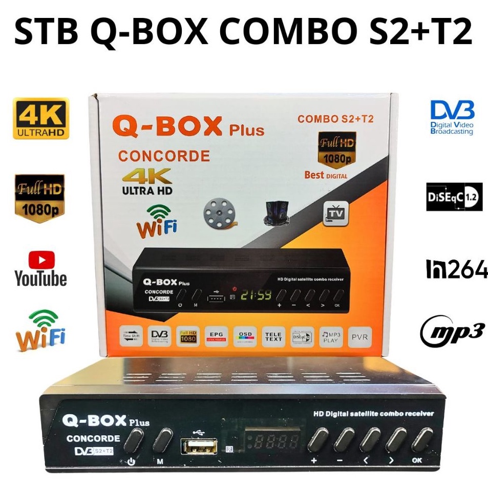 SET TOP BOX DIGITAL COMBO DVB S2  T2 WIFI STB Antena SUPER HD SUPPORT ANTENA DIGITAL DAN PARABOLA