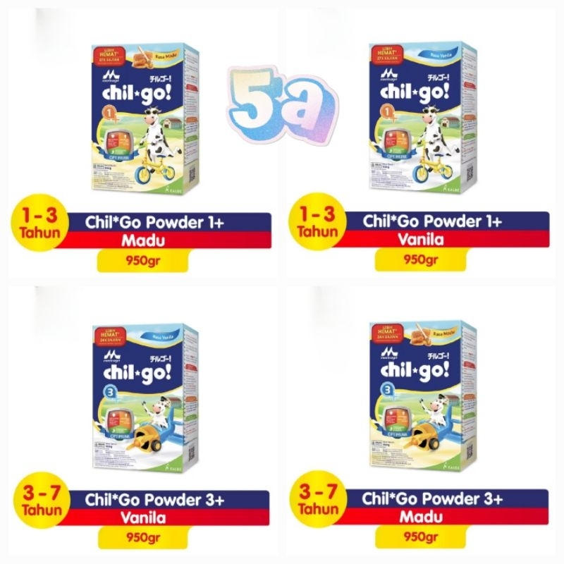 ChilGo 1+ 3+ Vanila Madu 950g Susu ChilGo
