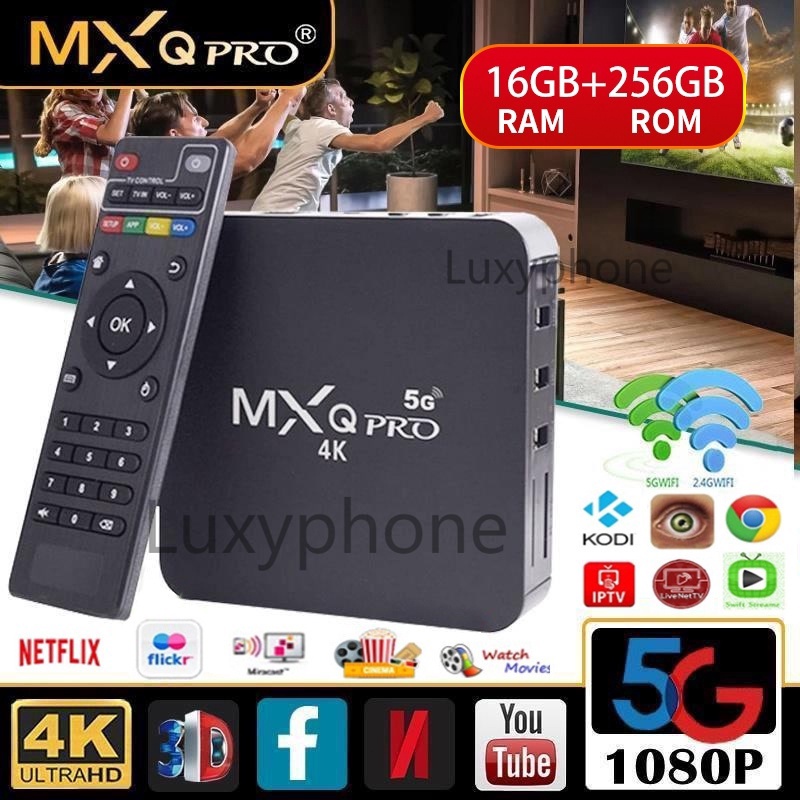 MXQ Pro 4k 5g 16g256gb android 11 Stb Android TV Box TV Tabung Smart TV Box Full Root Unlock Ultra H