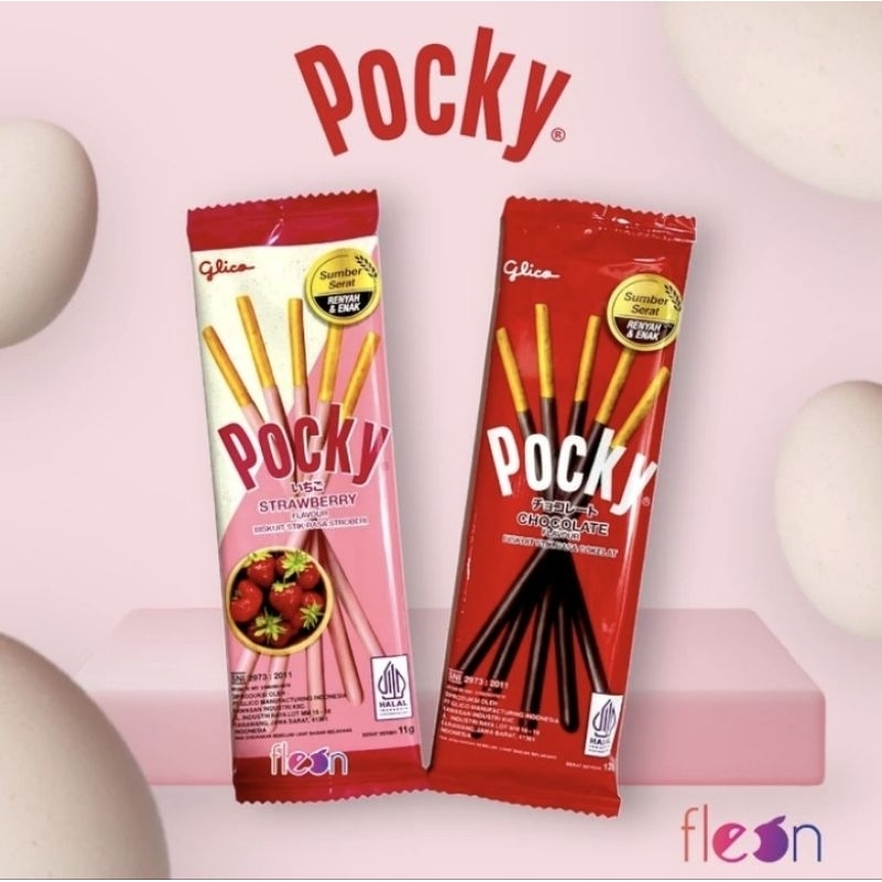 

Pocky Strawberry & Coklat 1 box isi 12 sachet kemasan ekonomis