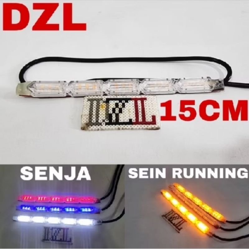 LAMPU DRL CRYSTAL 15CM ALIS KRISTAL 15 CM 2 WARNA SEIN RUNNING 2 MODE WATERPROOF