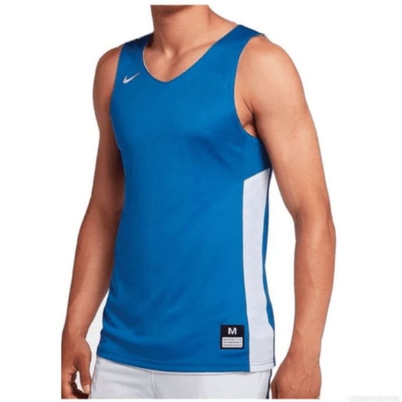Baju Basket Original Nike Biru Singlet Basket Singlet Olahraga Bolak Balik ORI Murah