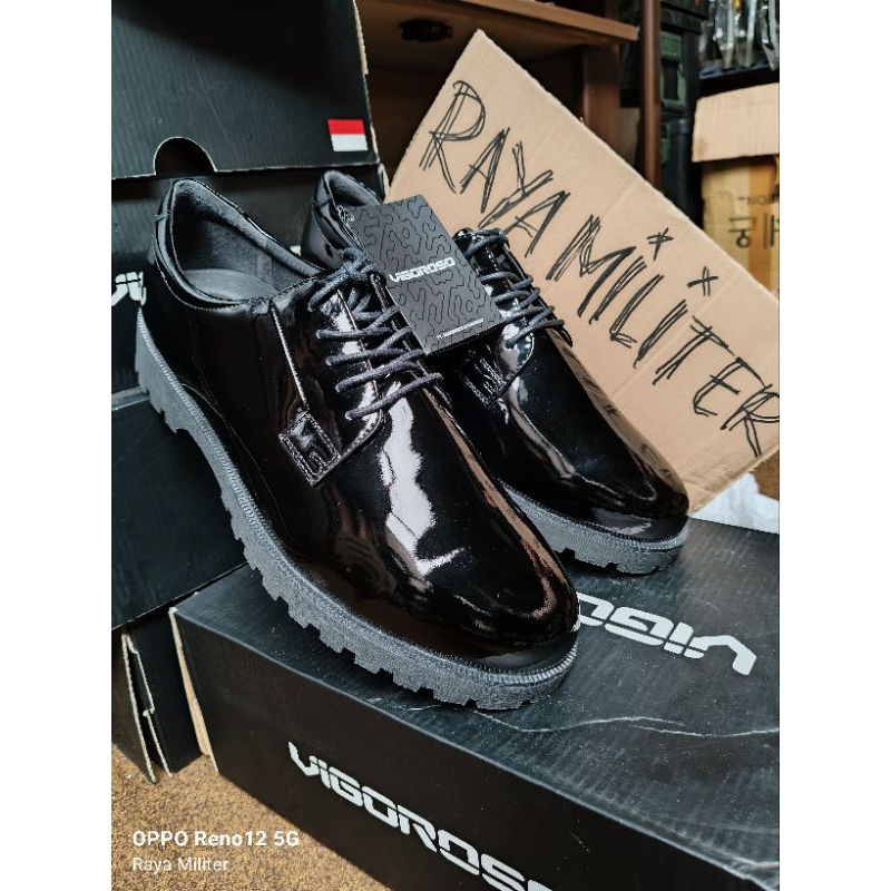 sepatu PDH vigoroso Jatah TNI. sepatu pdh mengkilat, sepatu PDH keren