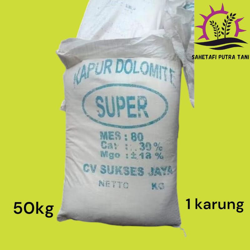 Kapur Dolomite Super isi 50Kg Kapur Paktani Persawahan