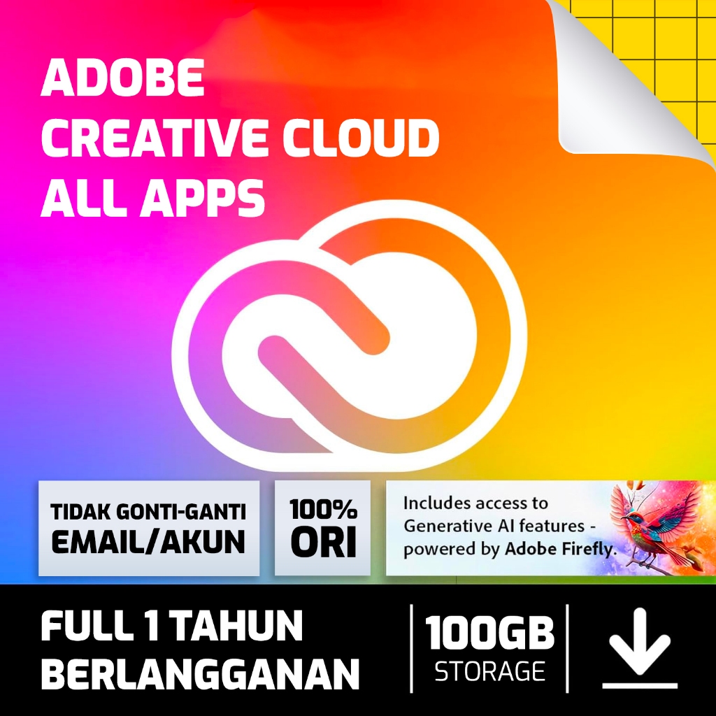 

Stiker ADOBE CREATIVE CLOUD ALL APPS (1 TAHUN)