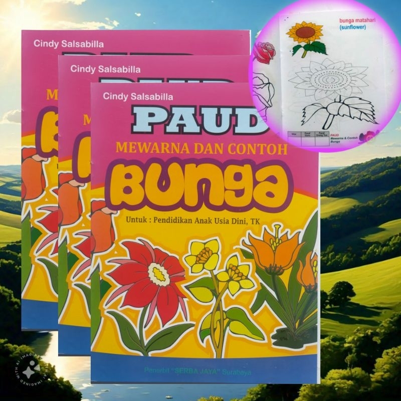 Buku Paud Mewarnai Dan Contoh Bunga