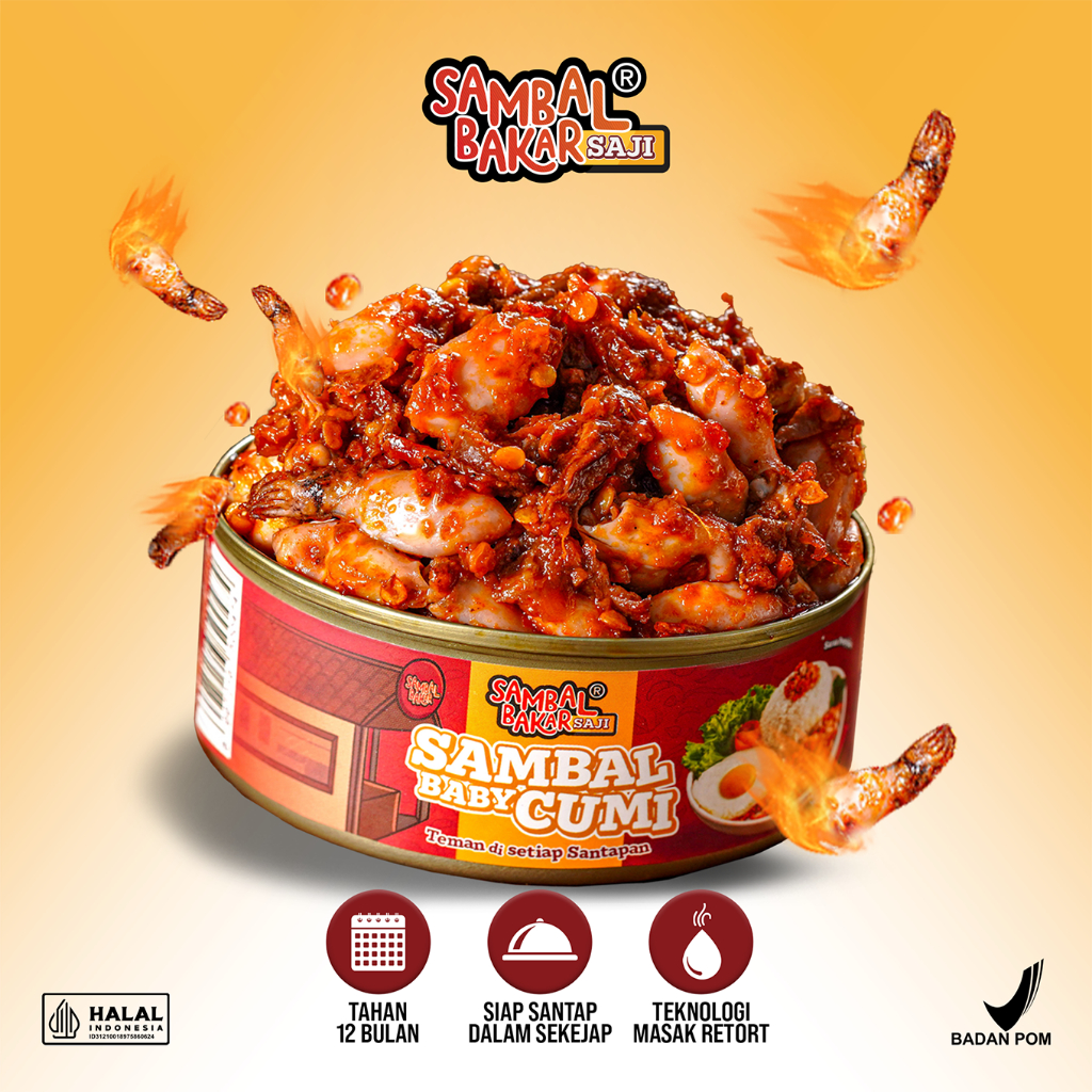 

Sambal Baby Cumi (140gr) - Sambal Bakar Saji - Sambal Bakar Indonesia