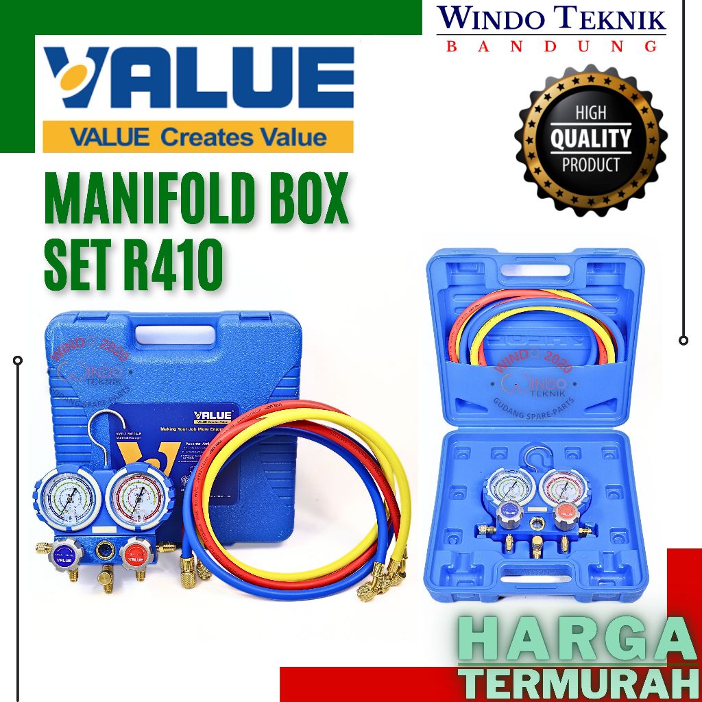 MANIFOLD DOUBLE SET R410 VALUE | MANIFOLD DOUBLE R410A VALUE VMG-2-R410A-B / MANIFOLD VALUE R410