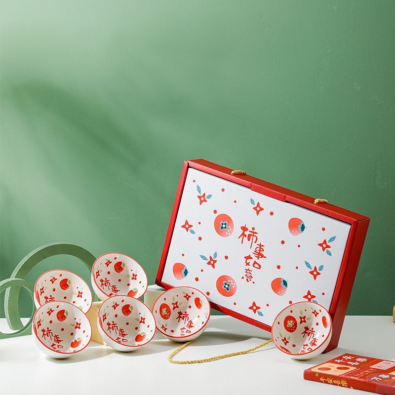 Hampers Imlek CNY 2026/ Parcel Imlek/ Hampers CNY/ Persimmon Bowl Set/Set Mangkuk Keramik/ Mangkuk H