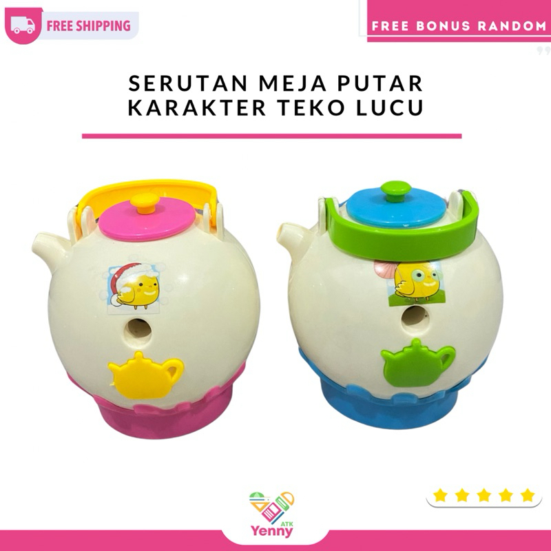 

Rautan Serutan Meja Putar Manual Karakter Teko Lucu (PCS)