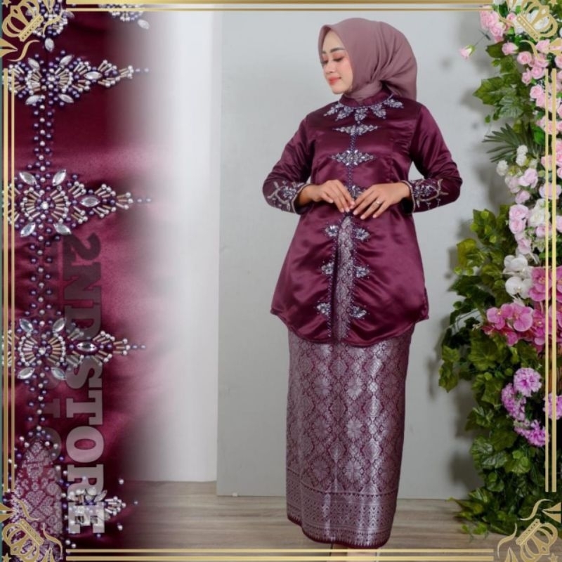 Set Baju Kurung Melayu Kebaya Kurung Malaysia Kebaya Kurung Payet