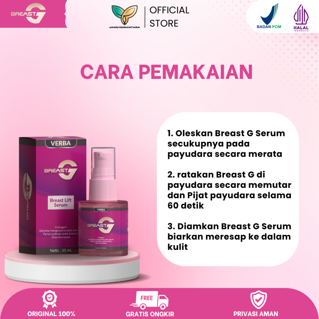 Breast G Serum Pembesar & Pengencang Payudara Terbaik - Breast G Breast Lift Serum Perawatan