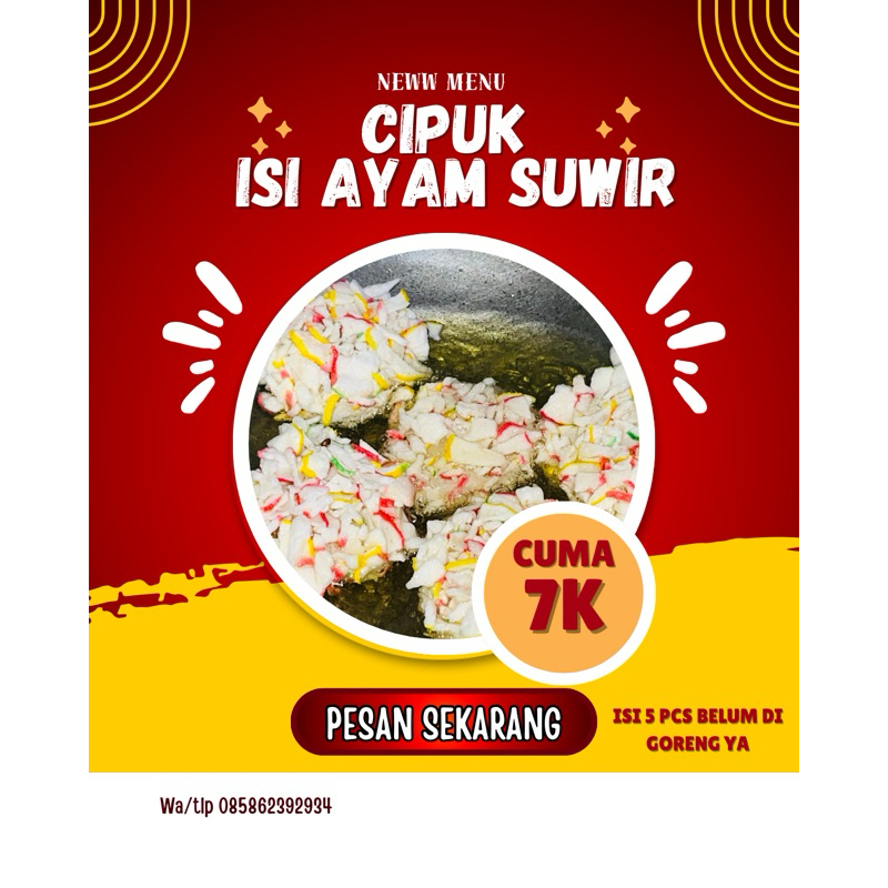 

cipuk isi ayam suwir