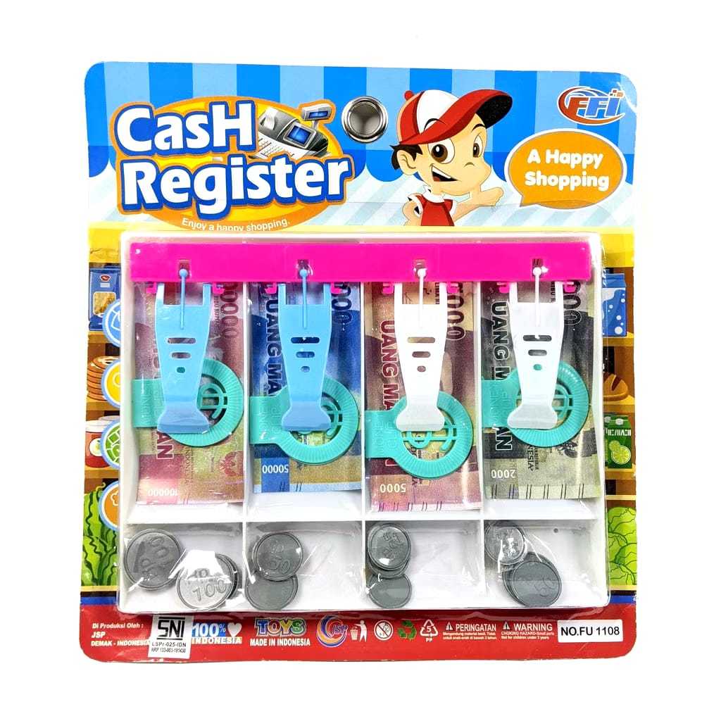 MAINAN KASIR KASIRAN CASH REGISTER FU1108 / Mainan Register / Mainan Mesin Kasiran / Mainan Kasir Ka