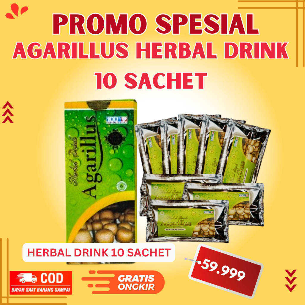 

Agarillus Herbal Drink | Hijau | 10 Sachet | 1 sachet 20 ml | 100% Original