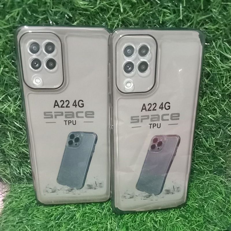 Softcase Bening Hitam Samsung A22 4G  Clear Transparan