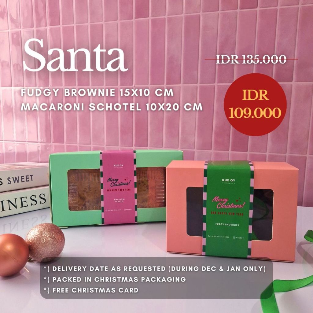 

CHRISTMAS HAMPERS NATAL / PARCEL - Fudgy Brownies & Macacroni Schotel