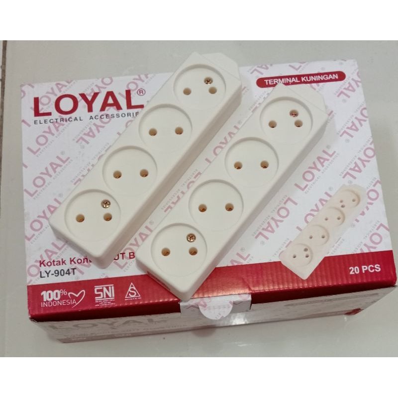 STOP KONTAK ARDE LOYAL 4 LUBANG LY-904T COLOKAN SAMBUNGAN LISTRIK 4 LUBANG OUT BOW TIPIS TANPA KABEL