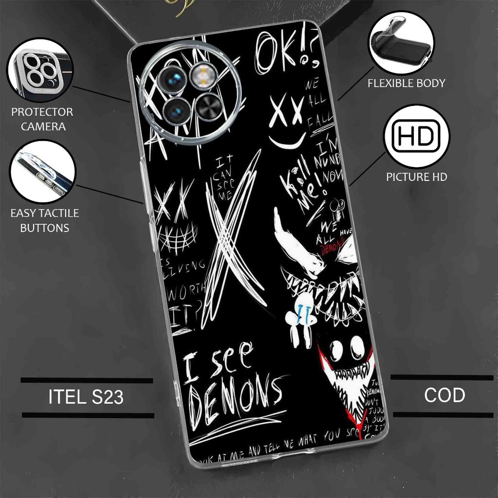 Case ITEL S23 Terbaru - Casing Itel S23 - Softcase karet motif gambar ( AESTNEW ) - Kesing Hp - Sili