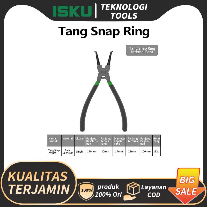 Isku Tang Ring Snap 7 Inch Tang Circlip Tang Snap Ring