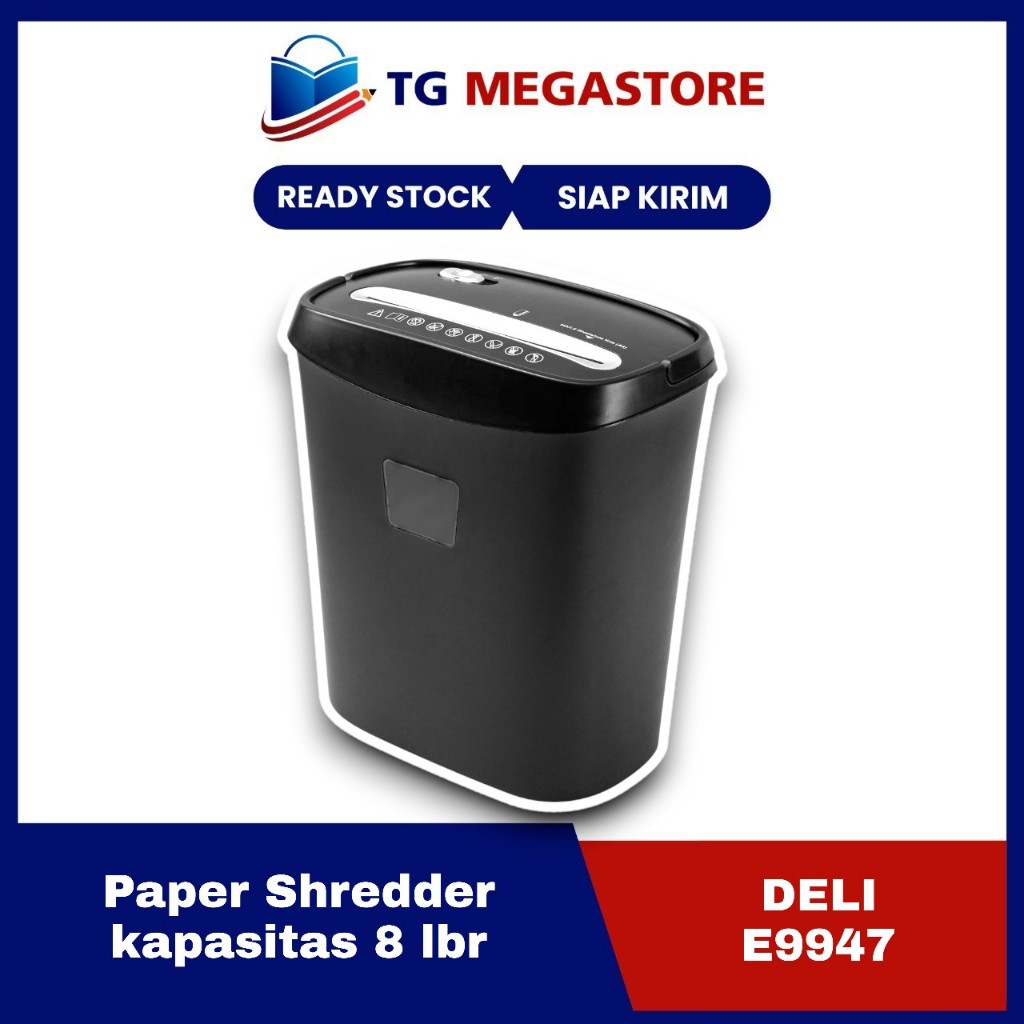 

DELI Mesin Penghancur Kertas / Paper Shredder kapasitas 8 Lembar - E9947