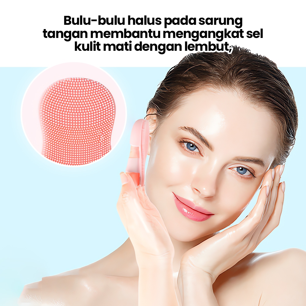 Silikon Jari Pembersih Wajah Lembut Cleaning Pad Cuci Muka Praktis — 9
