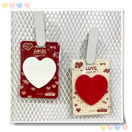 

TBMO M&G Heart Shape Sticky Notes 60 sheets 71x68mm AS33V174 - Pcs